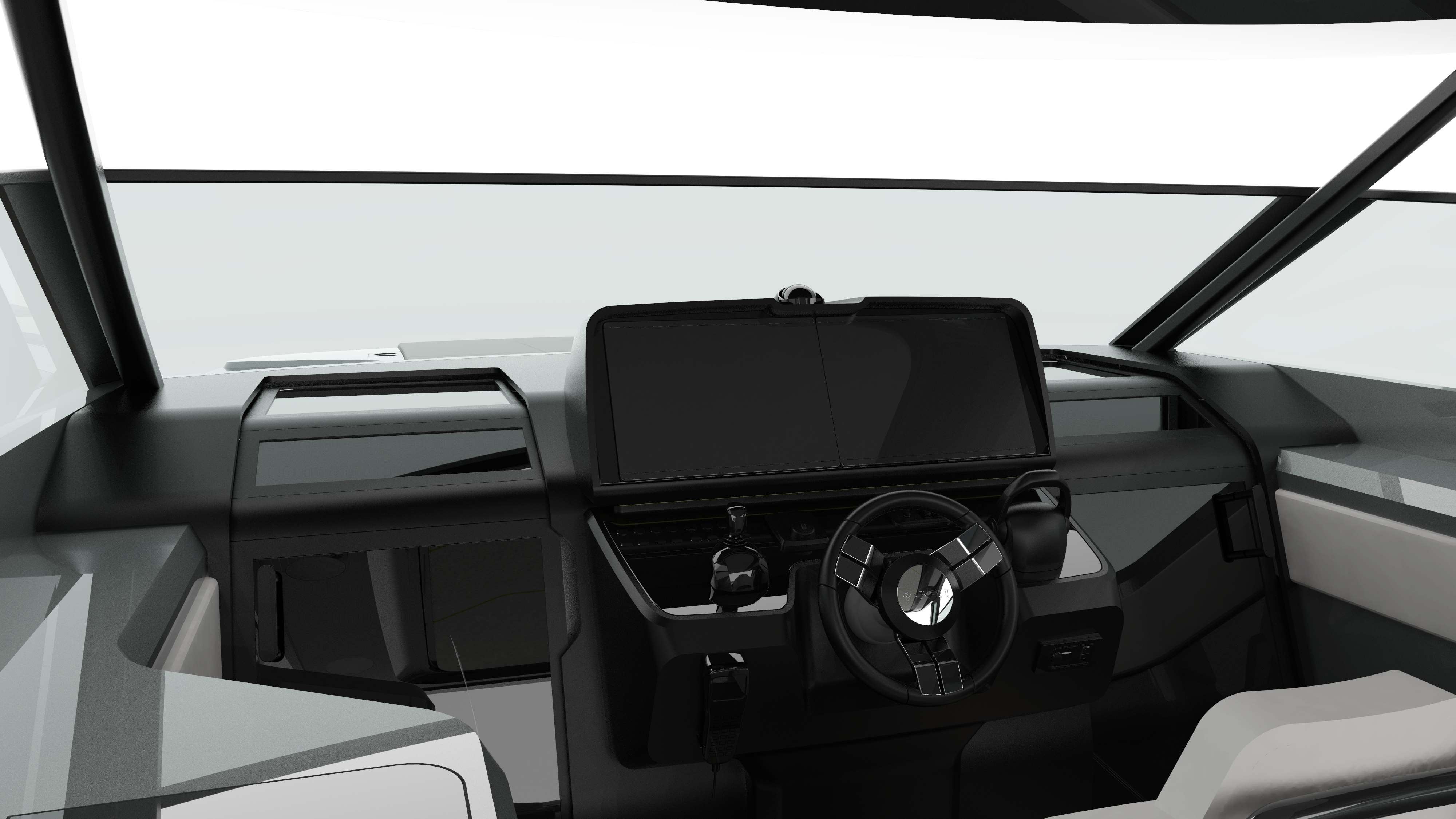 VYBE 43 helm and cockpit dashboard