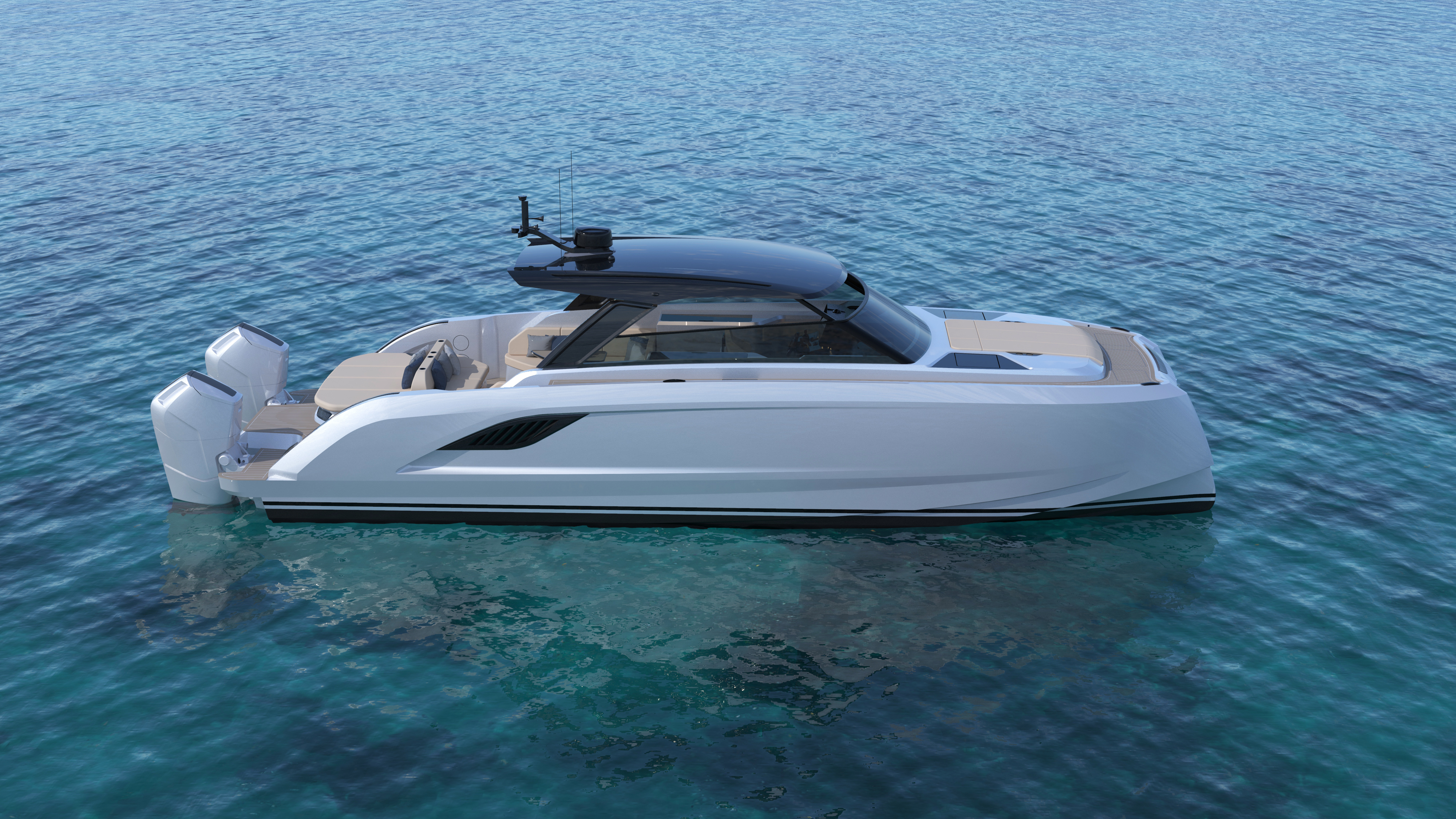 VYBE 43 in Mediterranean blue water