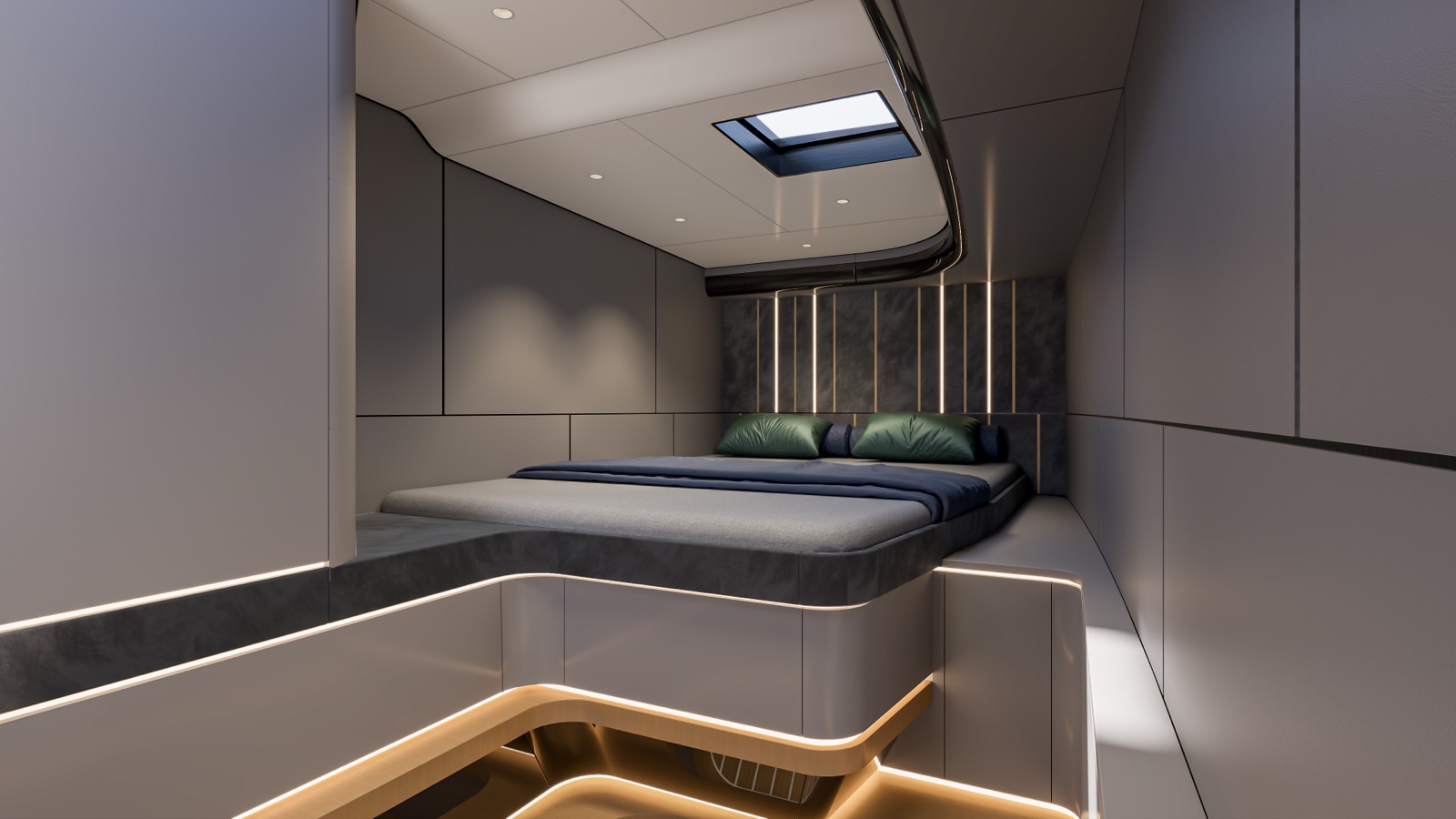 VYBE 43 interior — Italian craftsmanship detail